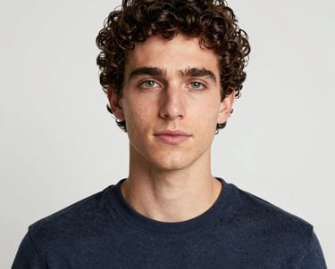 man standing near white wall