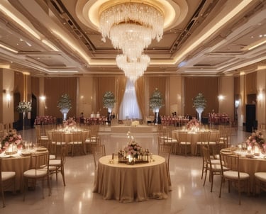 Musicians performing traditional Moroccan music with vibrant costumes and intricate instruments on stage.