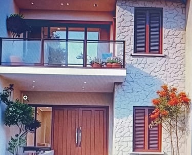 लखनऊ में निश्चित बजट के साथ आधुनिक 2-मंजिला घर का शानदार निर्माण।"