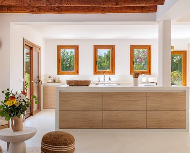 mediterranean kitchen design ibiza oak wood