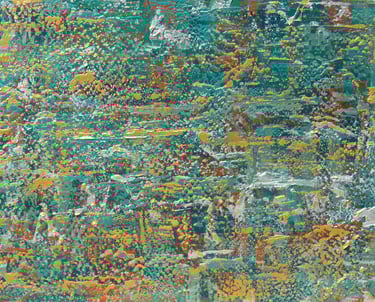 Abstract art painting by Gregory Christeas the Parallels Series with metallic & fluor