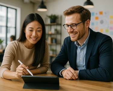 Consultant supporting management to navigate through crisis in a calm way