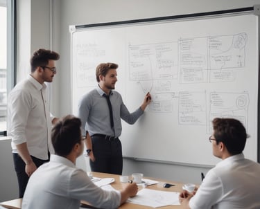 white and black abstract painting