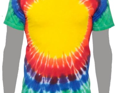 Rainbow Tie-dye T-shirt area to print
