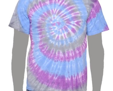 Blue Grey Purple Tie-dye T-shirt 