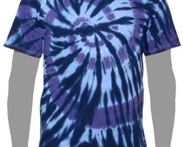 Blue Purple Tie-dye T-shirt 