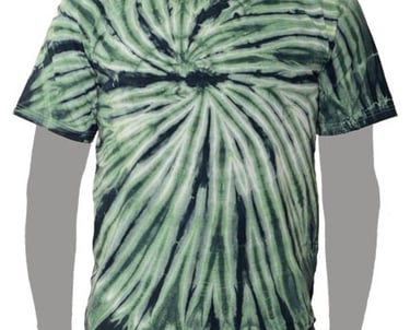 Forest Green Tie-dye T-shirt, Dark Green Tie-dye T-shirt