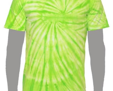 Lime Tie-dye t-shirt, green tie-dye t-shirt, neon green tie-dye t-shirt