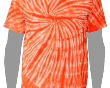 orange tie-dye t-shirt