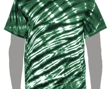 Forest Green Tie-dye T-shirt, Dark Green Tie-dye T-shirt