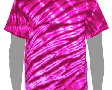 Fuchsia Tie-dye T-shirt, PinkTie-dye T-shirt