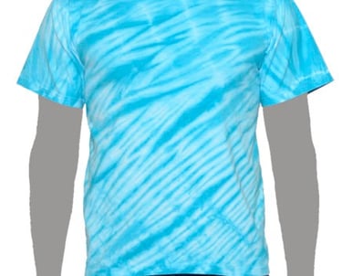 Turquoise Tie-dye T-shirt, Blue Tie-dye T-shirt