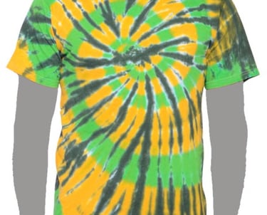  Green Yellow Gold Tie-dye T-shirt 