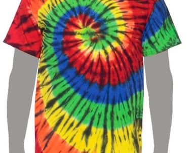 Black Rainbow Tie-dye T-shirt