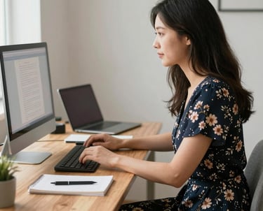 a man riding a skateboard down a street next to tall buildings