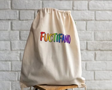 Fuctifano Drawstring Bag with Pride Colours