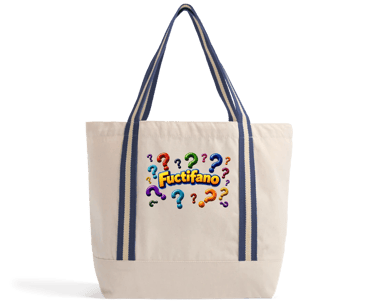 Fuctifano Organic Beach Bag with Mixed Question Marks
