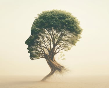 Baum in Form eines menschlichen Gesichts