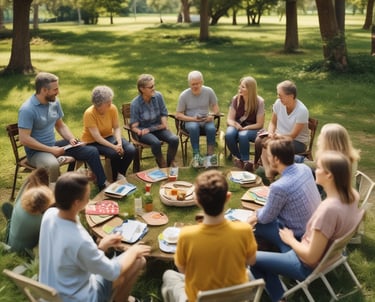 A warm, inviting living space with natural light and comfortable seating.