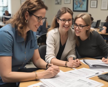 A group of adults engaged in a joyful community activity outdoors.