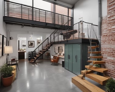 A friendly consultant reviewing ADU plans with a homeowner in a bright office.