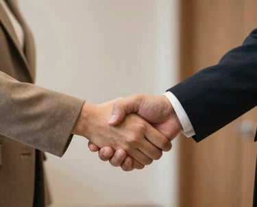 A professional advisor reviewing insurance documents with a client in a bright office.