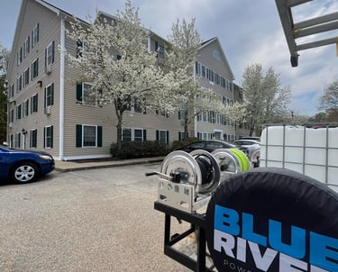 Professional pressure washing services in York County, ME for decks, patios, and walkways after seas