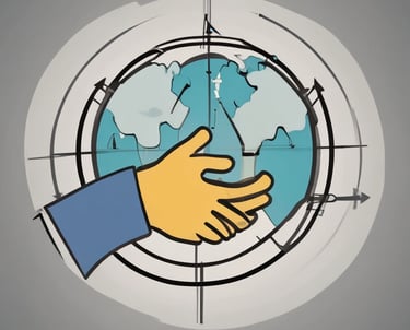 A team collaborating over market research charts and laptops in a modern office.