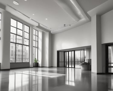 A cozy house exterior freshly painted in warm white with bold red trim under a clear sky.