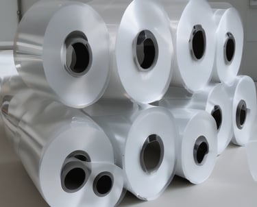 Brown kraft paper bags neatly arranged on a wooden table with fresh produce inside.