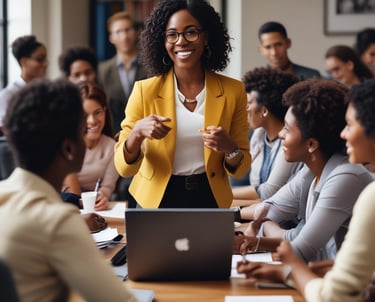 Close-up of hands organizing documents and charts on a desk.