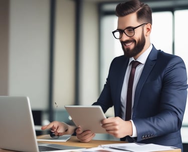 A group of diverse entrepreneurs collaborating over a startup project in a modern office.