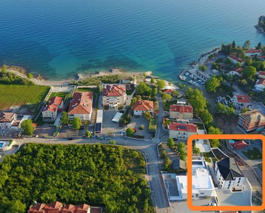 Lage des Apartments auf der Karte von Malinska