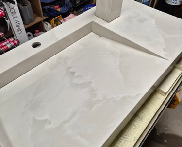 Kriauklė iš kliento plytelių