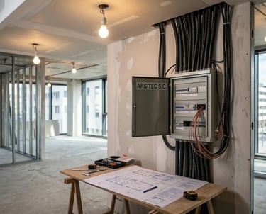 Instalacion de tuberia en obra