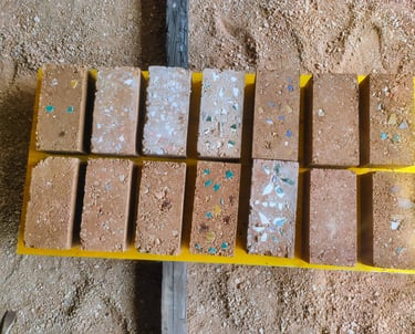 decorative rammed earth tiles 