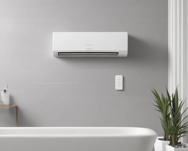 A professional inspecting a water heater with tools in a residential garage.