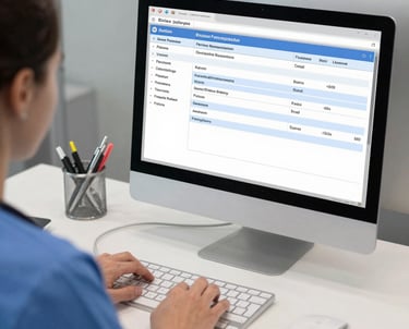 medical billing submission on computer