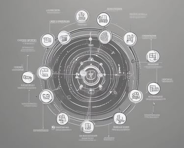 a circular diagram of a circular object