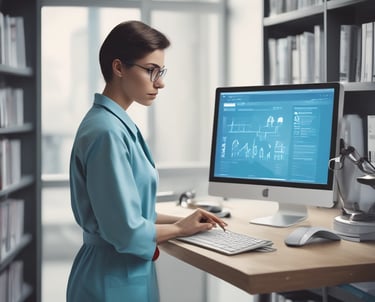 Close-up of hands highlighting and annotating medical coding manuals during a training session.