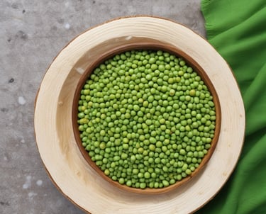 Close-up of fresh, vibrant pulses neatly arranged in rustic sacks.