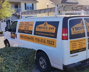 a van with vinyl stickers applied for advertising