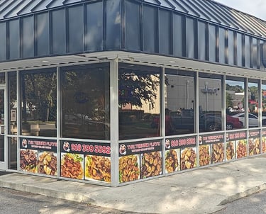 Vinyl window wrap on lower windows