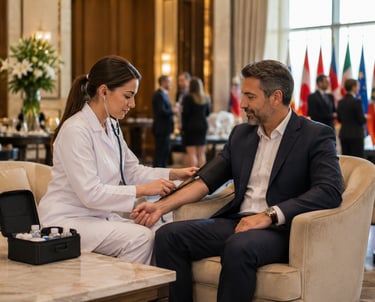 Atención profesional en eventos y delegaciones internacionales.