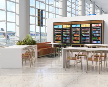 Micromart™ smart vending machines in an airport