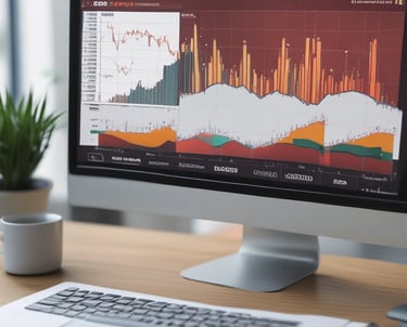 A clean dashboard showing churn rate dropping over months.