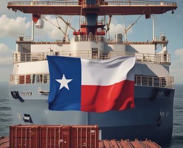 A marine surveyor inspecting a ship’s Panama flag and registration documents on deck.