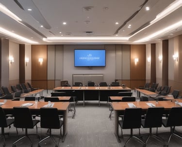 A vibrant marketplace scene showing diverse professionals exchanging safety equipment and marine gear.