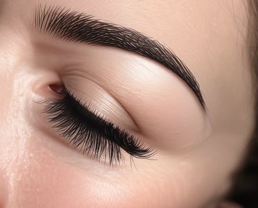 A woman relaxing while receiving a gentle facial cleansing treatment.