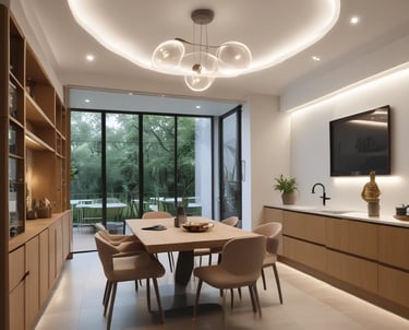 A sleek modern electrical outlet embedded in a wooden surface, showcasing minimalist design.